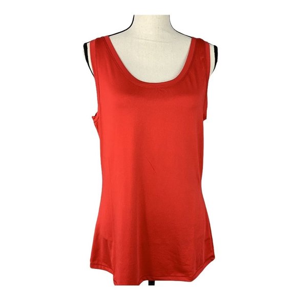 Ashley Steward Tank Top Women Plus14/16 Red Stretch Nylon/Spandex - Picture 1 of 10